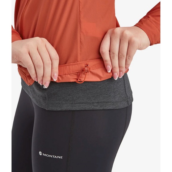 Montane‎ Featherlite Windproof Jacket Women L Red Nylon Running Saffron Red - Picture 2 of 16